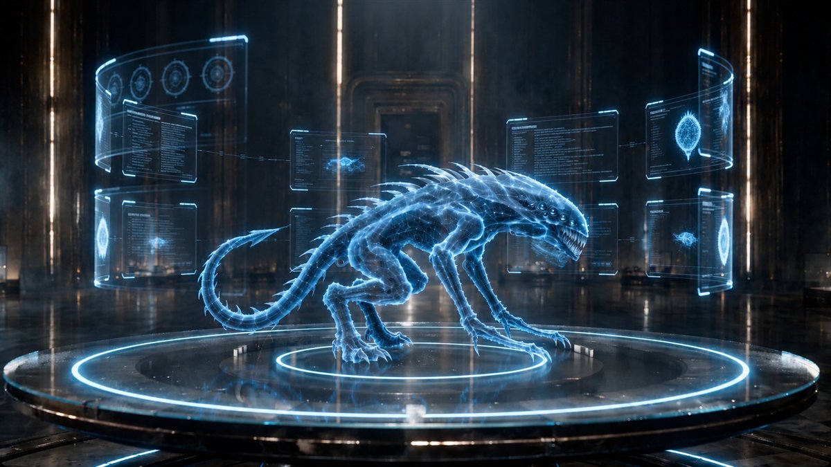 《重构世界：Spider 6》蓝色全息生物概念视觉